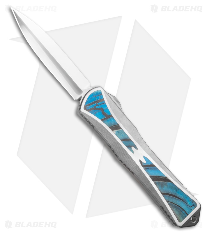 Heretic Knives Manticore-X D/A OTF Knife Custom Mammoth Ivory (3.75" Mirror) #3