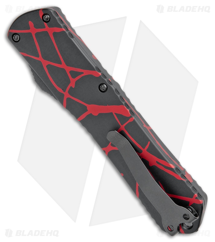 Heretic Knives Manticore-X D/E OTF Black w/ Red Splash (3.75" DLC)