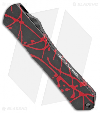 Heretic Knives Manticore-X D/E OTF Black w/ Red Splash (3.75" DLC)