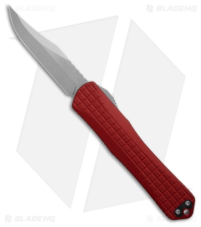 Heretic Knives Manticore-X MagnaCut Bowie OTF Knife Red Frag Al (3.75" SW)