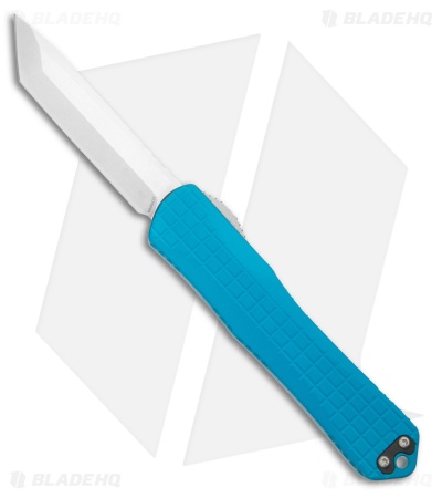 Heretic Knives Manticore X OTF Automatic Knife Turquoise Grenade Grip (3.75" SW)