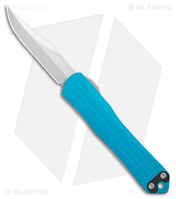 Heretic Knives Manticore X OTF Automatic Knife Turquoise Grenade Grip (3.75" SW)