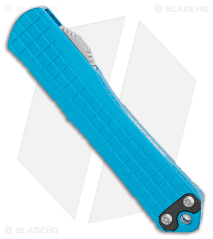 Heretic Knives Manticore X OTF Automatic Knife Turquoise Grenade Grip (3.75" SW)
