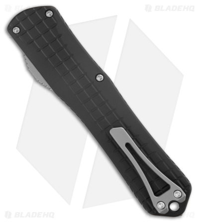 Heretic Knives Manticore X Recurve OTF Knife Black Frag Aluminum (3.75" SW)