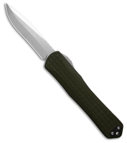 Heretic Knives Manticore X Recurve OTF Knife OD Green Frag Aluminum (3.75" SW)