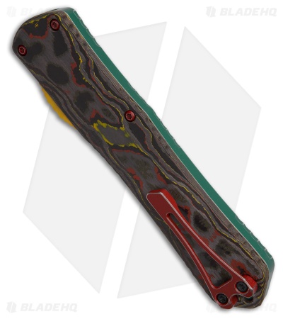 Heretic Manticore-X Bounty Hunter MagnaCut OTF Knife Green Al (3.75" Two-Tone)