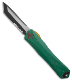 Heretic Manticore-X Bounty Hunter MagnaCut OTF Knife Green Al (3.75" 2-T Serr)