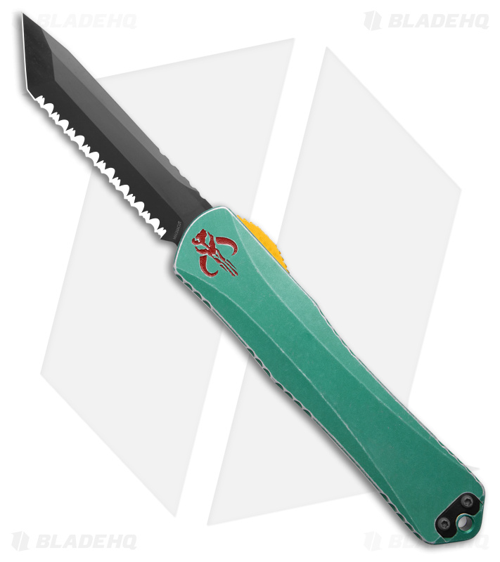 Heretic Manticore X Bounty Hunter Tanto OTF Knife (3.75" Black DLC Serr)