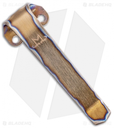 Maverick Customs Titanium Heretic Cleric Pocket Clip - Flame Titanium