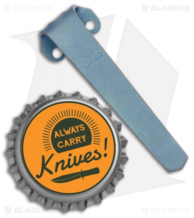 Maverick Customs Titanium Heretic Cleric Pocket Clip - Light Blue