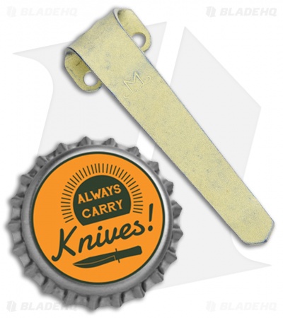 Maverick Customs Titanium Heretic Cleric Pocket Clip -Yellow Titanium