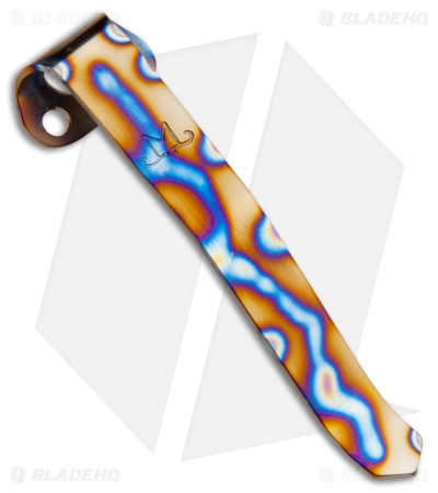 Maverick Customs Titanium Heretic Manticore Pocket Clip - Flame