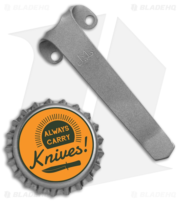 Maverick Customs Titanium Heretic Wraith Pocket Clip -Gray Titanium