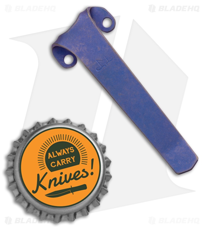 Maverick Customs Titanium Heretic Wraith Pocket Clip -Purple Titanium