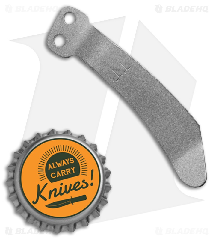 Maverick Customs Titanium Microtech Stitch Pocket Clip - Gray Titanium