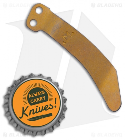 Maverick Customs Titanium Microtech Stitch Pocket Clip - Yellow Titanium