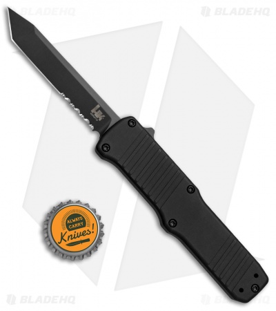 HK Hadron OTF Tanto Automatic Knife Black Aluminum (3.375" Black Serr) 54000