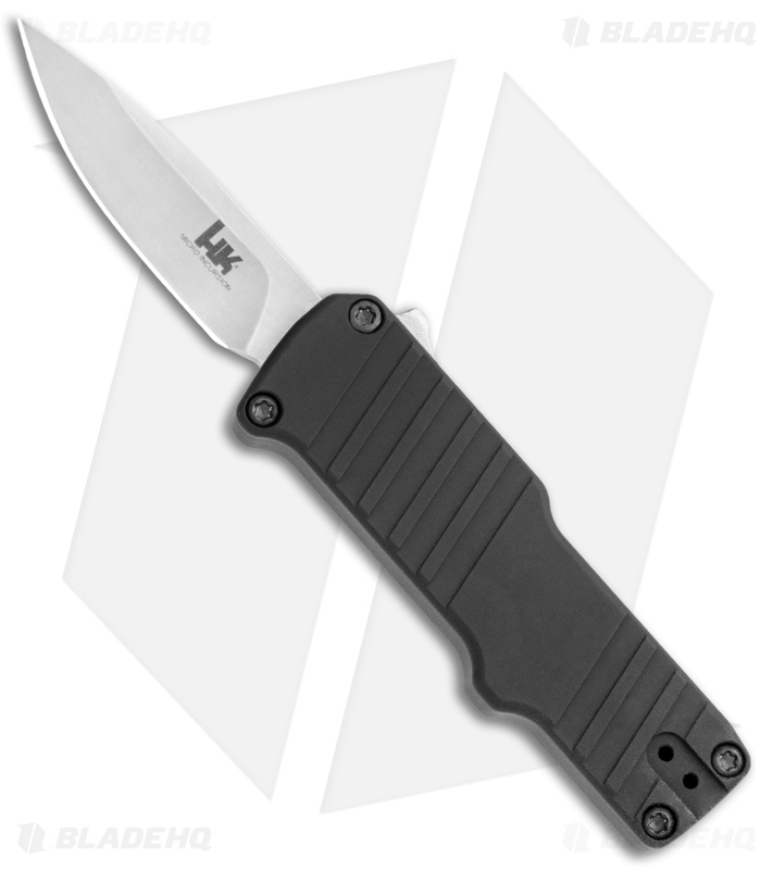 HK Micro Incursion OTF Automatic Knife Black Aluminum (1.9" Stonewash)