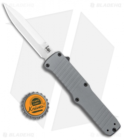 HK Hadron D/A OTF Automatic Knife Gray Aluminum (3.375" Tumbled Bayonet) 54022