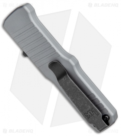 HK Hadron D/A OTF Automatic Knife Gray Aluminum (3.375" Tumbled Bayonet) 54022