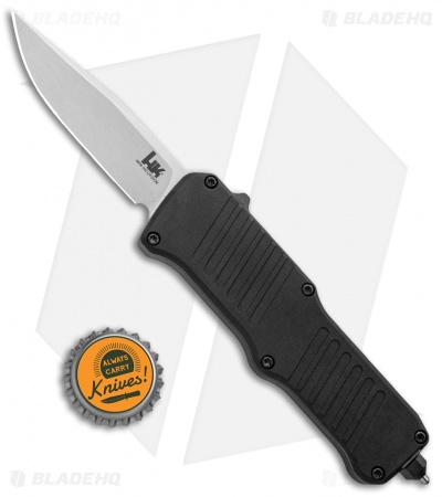 HK Mini Incursion OTF Automatic Knife Black Aluminum (3" Stonewash) 54050