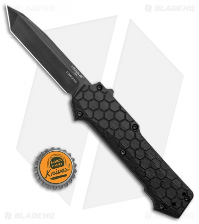 Hogue Knives Compound OTF Automatic Knife Tanto Black (3.5" Black) 34026