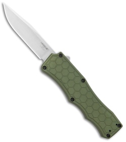 Hogue Knives Exploit Clip Point OTF Automatic Knife OD Green (3.5" Stonewash)