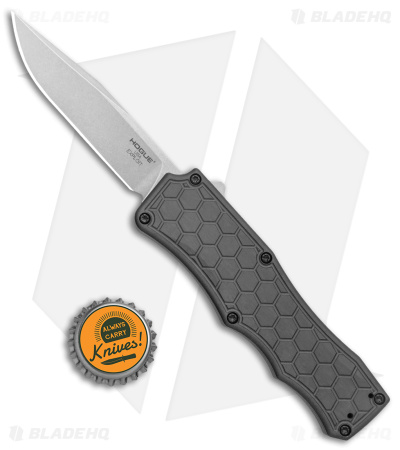 Hogue Knives Exploit OTF Automatic Knife Clip Point Gray (3.5" Stonewash) 34052