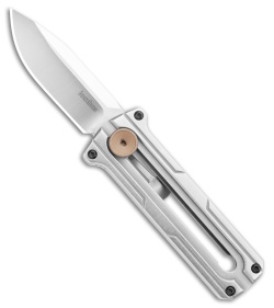 Kershaw Cybernet Manual Sliding Button Lock OTF Knife Steel (2.4&quot; Satin) 2046 | 213008