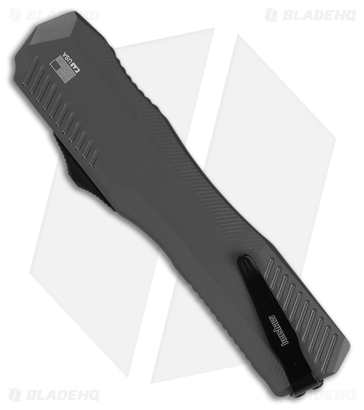 Kershaw Livewire MagnaCut Tanto OTF Automatic Knife Gray Aluminum (3.4" Black)
