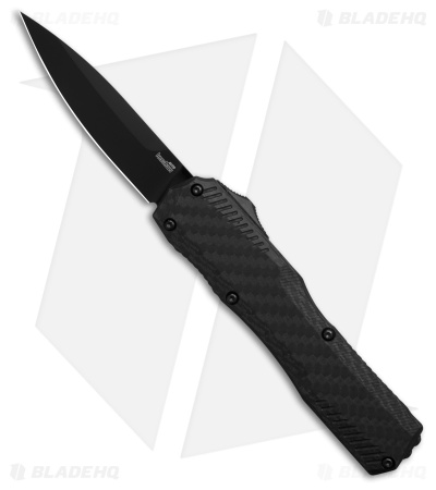Kershaw Livewire MagnaCut D/A OTF Knife Black Al + Carbon Fiber (3.4" Black)