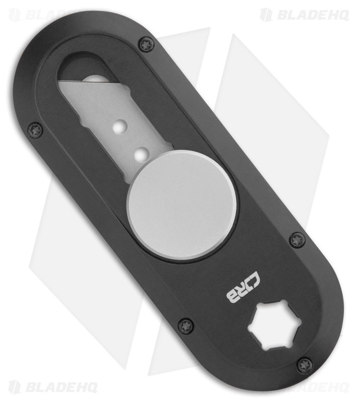 CJRB Breeze Manual Utility OTF Knife Black Steel (0.8" Satin)