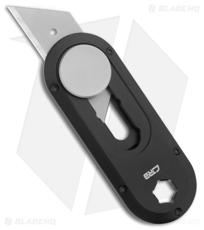 CJRB Breeze Manual Utility OTF Knife Black Steel (0.8" Satin)