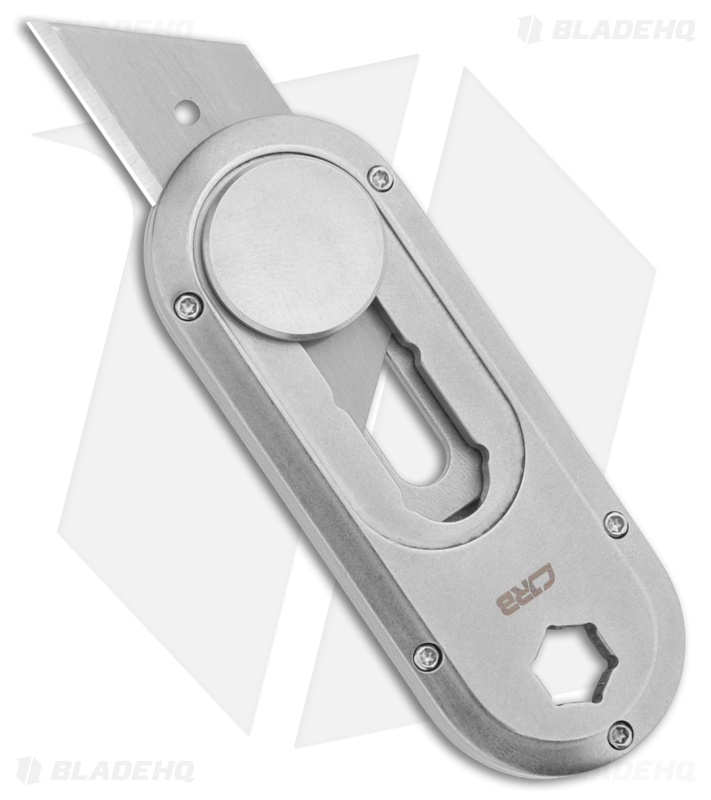CJRB Breeze Manual Utility OTF Knife Gray Steel (0.8" Satin)