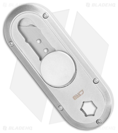 CJRB Breeze Manual Utility OTF Knife Gray Steel (0.8" Satin)