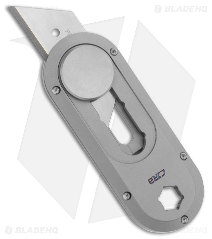 CJRB Breeze Manual Utility OTF Knife Titanium (0.8" Satin)