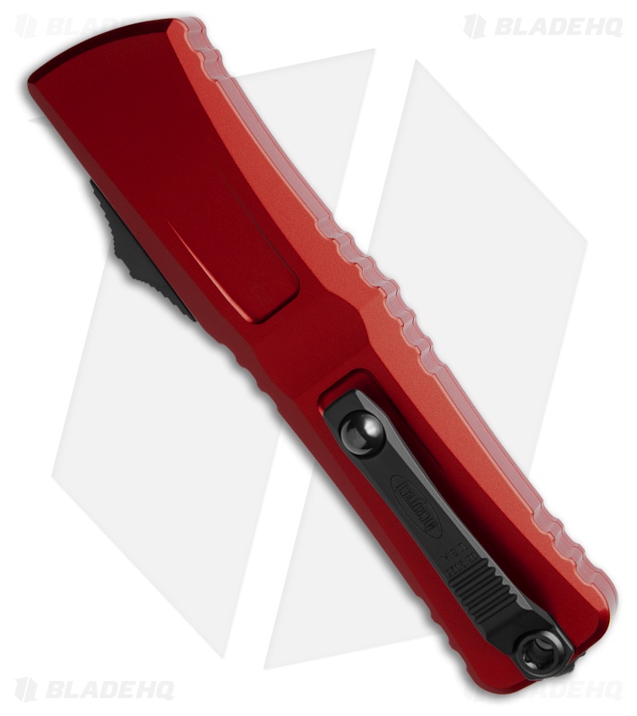 Microtech Combat Troodon Gen III D/E OTF Knife Red Aluminum (4" Black Full Serr)