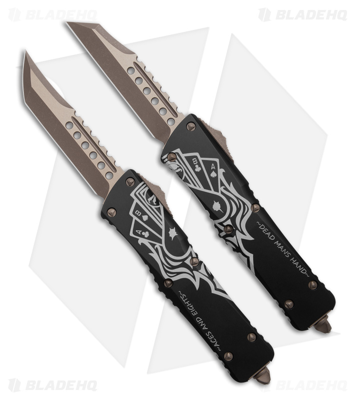 Microtech Combat Troodon Dead Mans Hand Hellhound+Warhound OTF Automatic Set