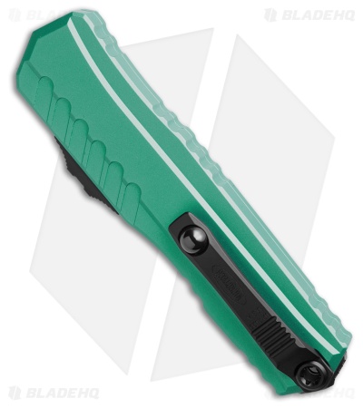 Microtech Cypher II S/E OTF Knife Turquoise Aluminum (3.5" Black) 1241-1TQ