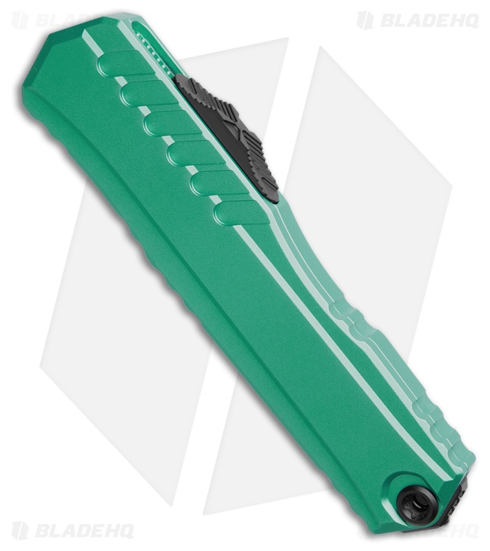 Microtech Cypher II S/E OTF Knife Turquoise Aluminum (3.5" Black) 1241-1TQ