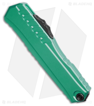 Microtech Cypher II S/E OTF Knife Turquoise Aluminum (3.5" Black) 1241-1TQ