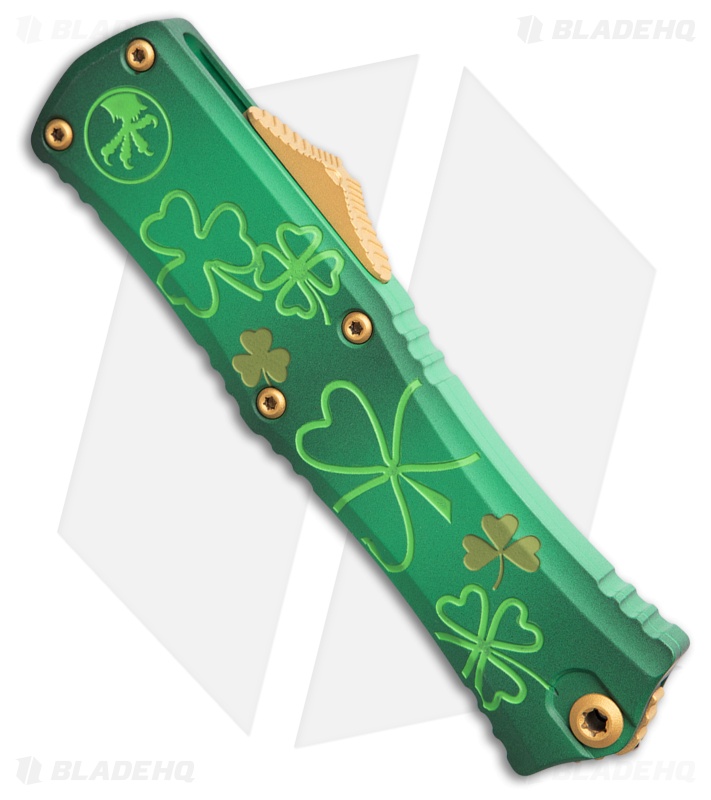 美✨超希少✨特大翼✨MGMクォーツ ✨MelodyGreenMineQuartz Microtech Hera Mini OTF Knife St. Patrick's Day Green