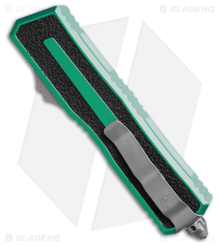 Microtech Scarab II Gen III D/E OTF Knife Turquoise Aluminum (4" Apocalyptic)