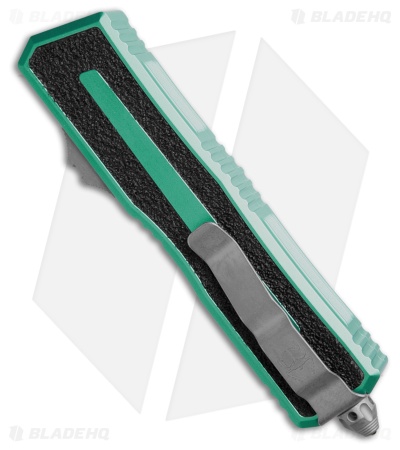 Microtech Scarab II Gen III S/E OTF Knife Turquoise Aluminum (4" Apoc Serr)