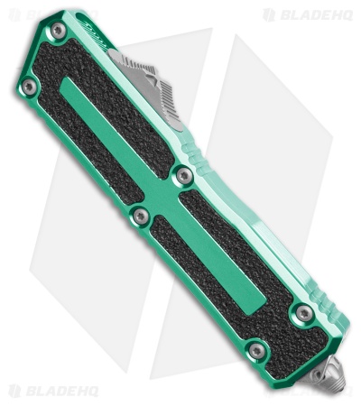 Microtech Scarab II Gen III S/E OTF Knife Turquoise Aluminum (4" Apoc Serr)