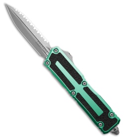 Microtech Scarab II Gen III D/E OTF Knife Turquoise Aluminum (4" Apoc Full Serr)