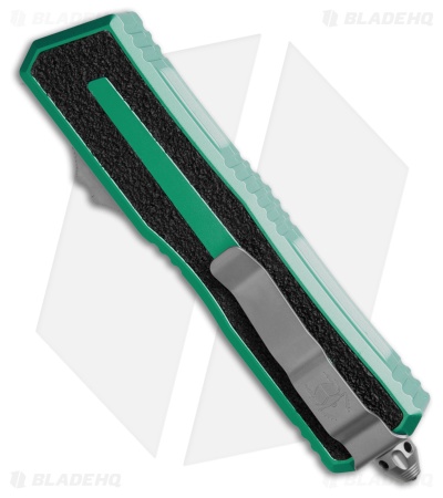 Microtech Scarab II Gen III D/E OTF Knife Turquoise Aluminum (4" SW Full Serr)
