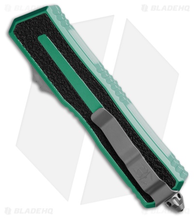 Microtech Scarab II Gen III D/E OTF Knife Turquoise Aluminum (4" SW Serr)
