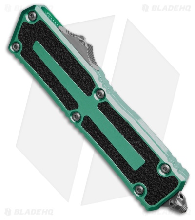 Microtech Scarab II Gen III D/E OTF Knife Turquoise Aluminum (4" SW Serr)