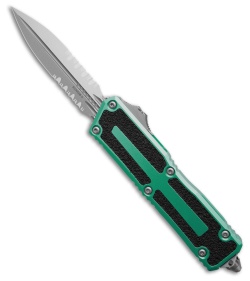 Microtech Scarab II Gen III D/E OTF Knife Turquoise Aluminum (4" SW Serr)